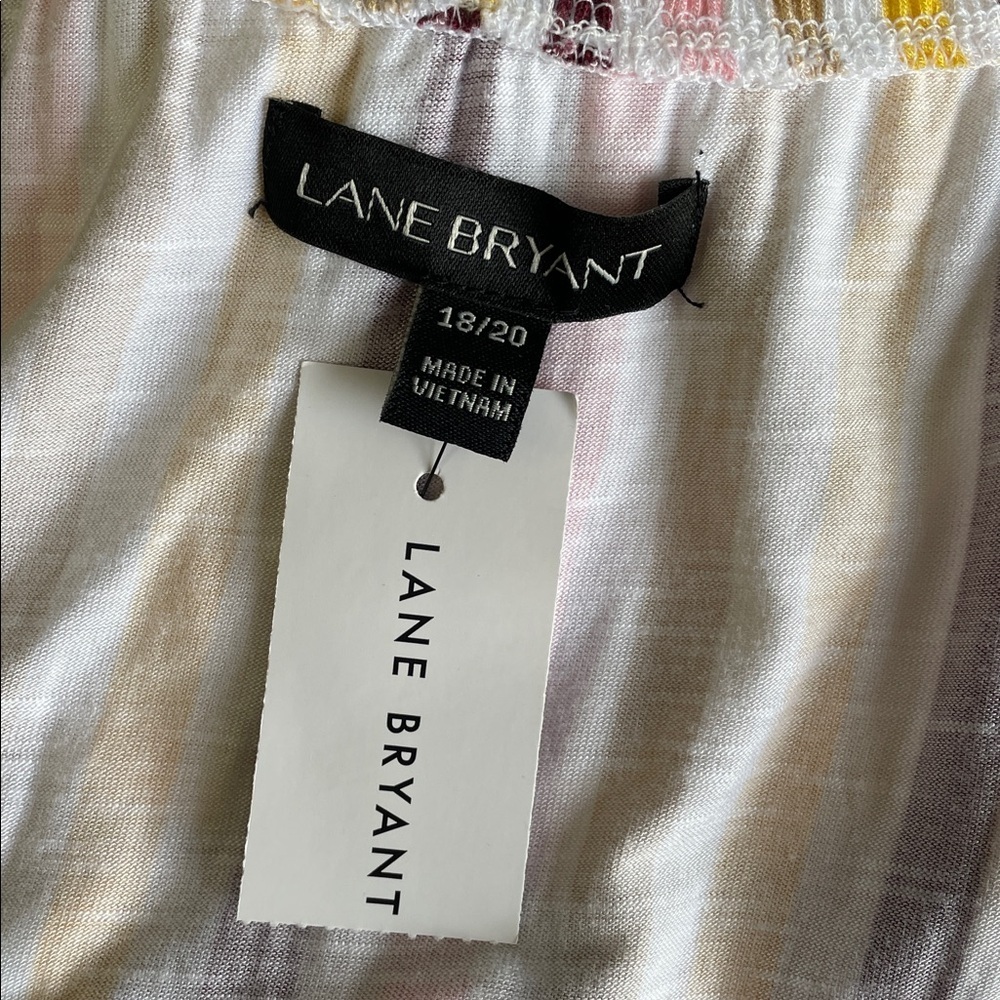Lane Bryant Multicolor Striped Ruffle Blouse - Picture 4 of 5